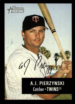 2003 Bowman Heritage - Facsimile Signature #14 A.J. Pierzynski Front