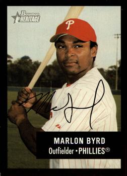 2003 Bowman Heritage - Facsimile Signature #19 Marlon Byrd Front