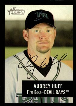 2003 Bowman Heritage - Facsimile Signature #27 Aubrey Huff Front
