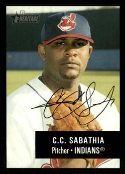 2003 Bowman Heritage - Facsimile Signature #37 CC Sabathia Front