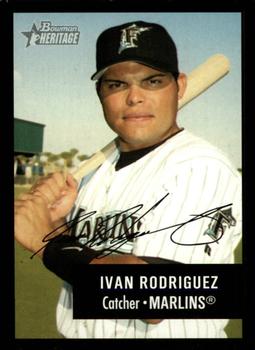 2003 Bowman Heritage - Facsimile Signature #55 Ivan Rodriguez Front