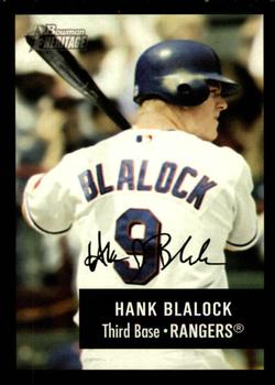 2003 Bowman Heritage - Facsimile Signature #75 Hank Blalock Front