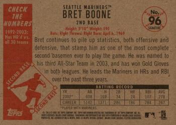 2003 Bowman Heritage - Facsimile Signature #96 Bret Boone Back