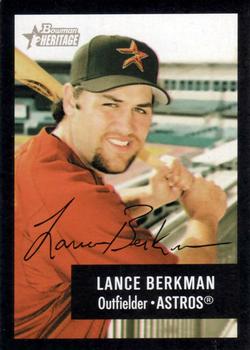 2003 Bowman Heritage - Facsimile Signature #104 Lance Berkman Front