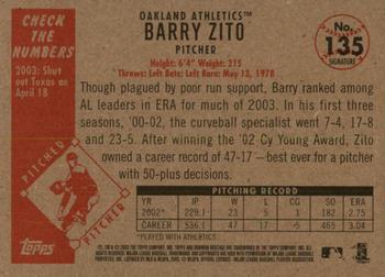 2003 Bowman Heritage - Facsimile Signature #135 Barry Zito Back