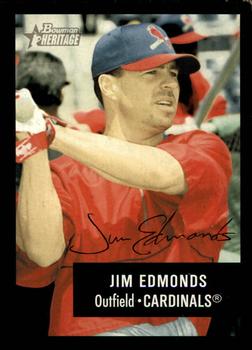 2003 Bowman Heritage - Facsimile Signature #137 Jim Edmonds Front