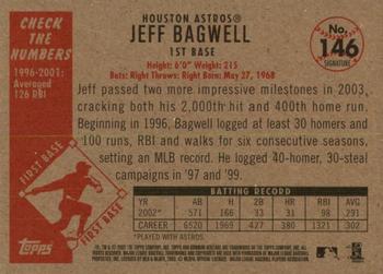 2003 Bowman Heritage - Facsimile Signature #146 Jeff Bagwell Back