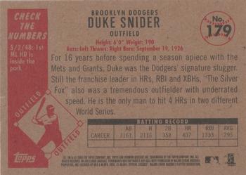 2003 Bowman Heritage - Facsimile Signature #179 Duke Snider Back