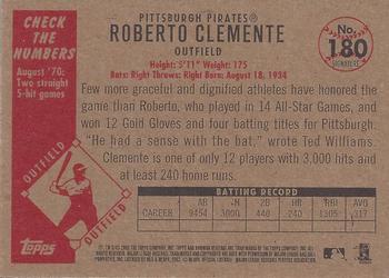 2003 Bowman Heritage - Facsimile Signature #180 Roberto Clemente Back