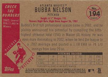 2003 Bowman Heritage - Facsimile Signature #194 Bubba Nelson Back