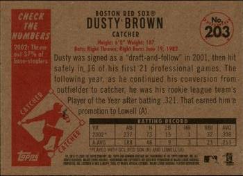 2003 Bowman Heritage - Rainbow #203 Dusty Brown Back
