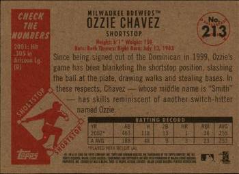 2003 Bowman Heritage - Rainbow #213 Ozzie Chavez Back