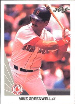 1990 Leaf #143 Mike Greenwell Front