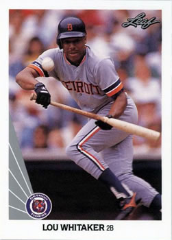 1990 Leaf #34 Lou Whitaker Front