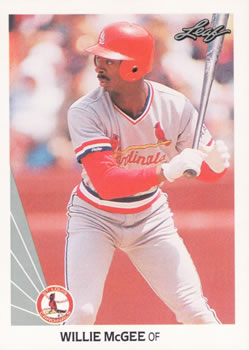 1990 Leaf #367 Willie McGee Front
