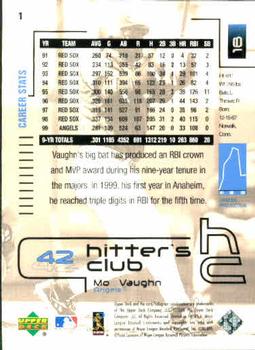 2000 Upper Deck Hitter's Club #1 Mo Vaughn Back
