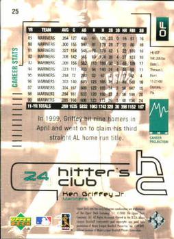 2000 Upper Deck Hitter's Club #25 Ken Griffey Jr. Back