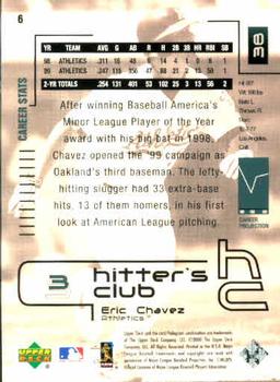 2000 Upper Deck Hitter's Club #6 Eric Chavez Back