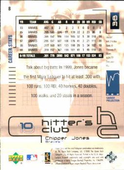 2000 Upper Deck Hitter's Club #8 Chipper Jones Back