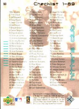 2000 Upper Deck Hitter's Club #90 Ken Griffey Jr. Back