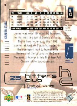 2000 Upper Deck Hitter's Club #9 Andruw Jones Back