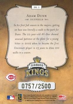 2003 Donruss - Diamond Kings Gold #DK-3 Adam Dunn Back