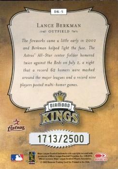 2003 Donruss - Diamond Kings Gold #DK-5 Lance Berkman Back