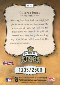 2003 Donruss - Diamond Kings Gold #DK-15 Chipper Jones Back