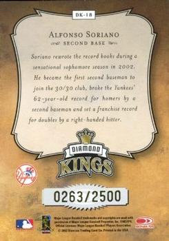 2003 Donruss - Diamond Kings Gold #DK-18 Alfonso Soriano Back