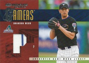 2003 Donruss/Leaf/Playoff (DLP) Rookies & Traded - Gamers Position #G-18 Brandon Webb Front
