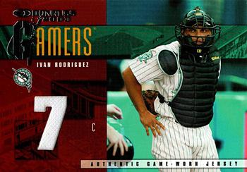 2003 Donruss/Leaf/Playoff (DLP) Rookies & Traded - Gamers Position #G-22 Ivan Rodriguez Front