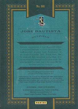 2016 Panini Prime Cuts - Bronze #86 Jose Bautista Back