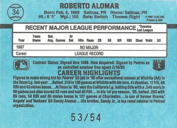 2003 Donruss - Recollection Collection #34 Roberto Alomar Back