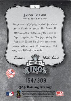 2003 Donruss - Stat Line Career #12 Jason Giambi Back