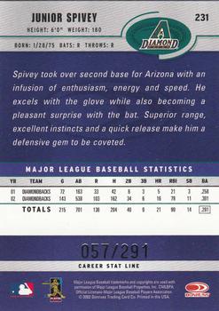 2003 Donruss - Stat Line Career #231 Junior Spivey Back