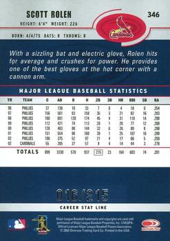 2003 Donruss - Stat Line Career #346 Scott Rolen Back
