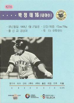 2000 Teleca - '99 Korea Japan Super Game #KJ16 Jung-Tae Park Back