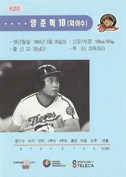 2000 Teleca - '99 Korea Japan Super Game #KJ33 Joon-Hyuk Yang Back