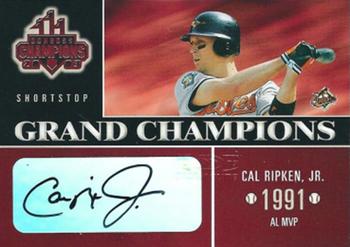 2003 Donruss Champions - Grand Champions Autographs #GC-21 Cal Ripken, Jr. Front