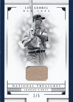 2016 Panini National Treasures - League's Best #LL-LG Lou Gehrig Front