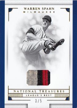 2016 Panini National Treasures - League's Best Gold #LL-WS Warren Spahn Front