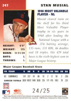 2003 Donruss Champions - Holofoil #247 Stan Musial Back