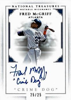 2016 Panini National Treasures - Notable Nicknames #NN-FM Fred McGriff Front