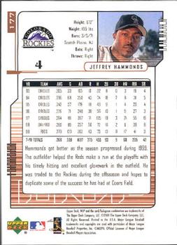 2000 Upper Deck MVP #177 Jeffrey Hammonds Back