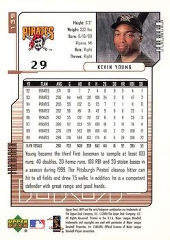 2000 Upper Deck MVP #139 Kevin Young Back