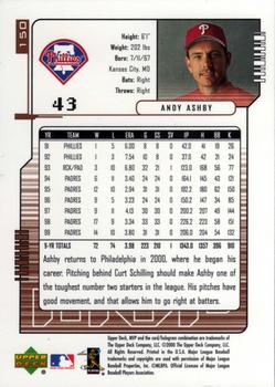 2000 Upper Deck MVP #150 Andy Ashby Back