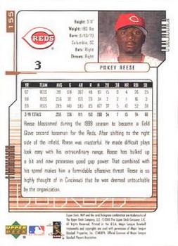 2000 Upper Deck MVP #155 Pokey Reese Back