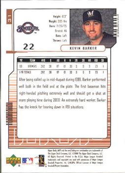 2000 Upper Deck MVP #31 Kevin Barker Back