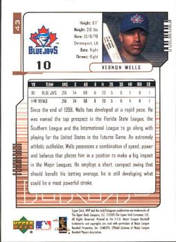2000 Upper Deck MVP #43 Vernon Wells Back