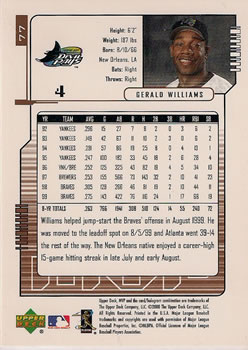 2000 Upper Deck MVP #77 Gerald Williams Back